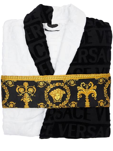 accappatoio nero versace uomo|Accappatoio Versace Allover Nero .